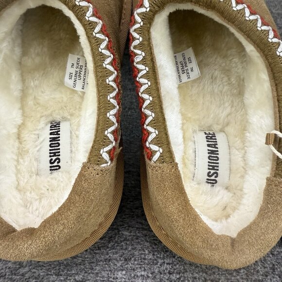✅Cushionaire Women’s Sz 7M Keto Slip On Suede Mule Slipper Faux Fur Lining NEW! - Picture 4 of 10